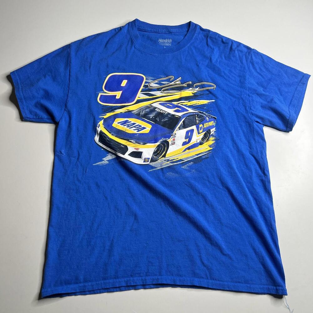 Chase Elliott 9 Shirt Mens Large Blue NASCAR Racing Hendrick Motorsports NAPA